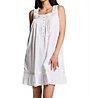 Eileen West Sleeveless Floral Embroidered V-Neck Woven Chemise
