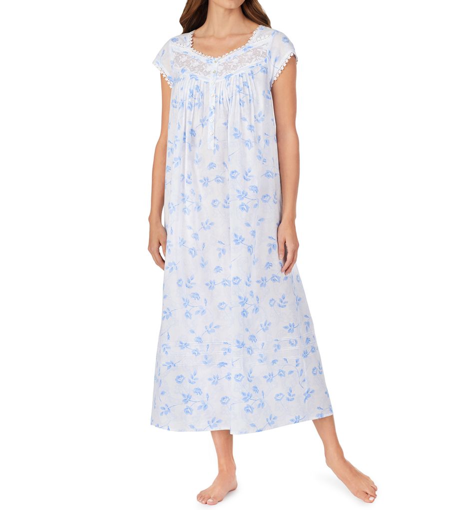 Floral Paisley Cotton Lawn Ballet Nightgown-fs