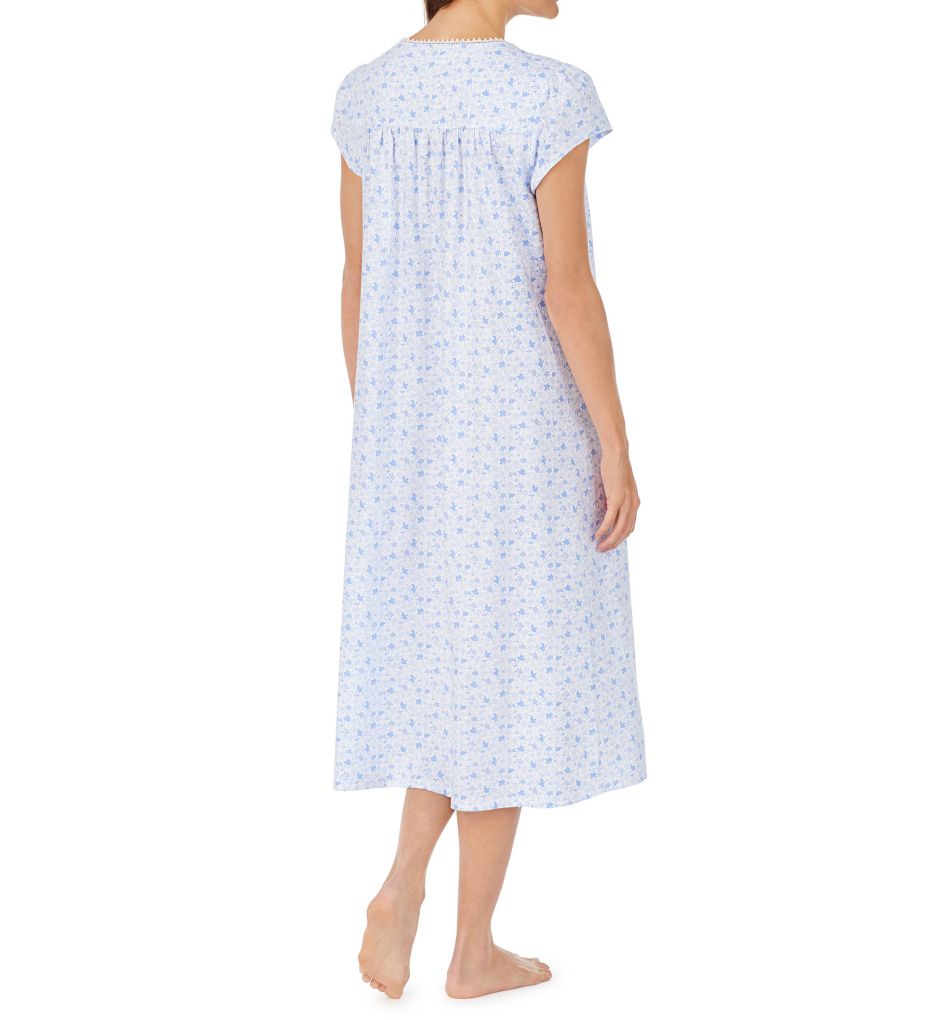 Blue Leaf Cap Sleeve Ballet Nightgown-bs