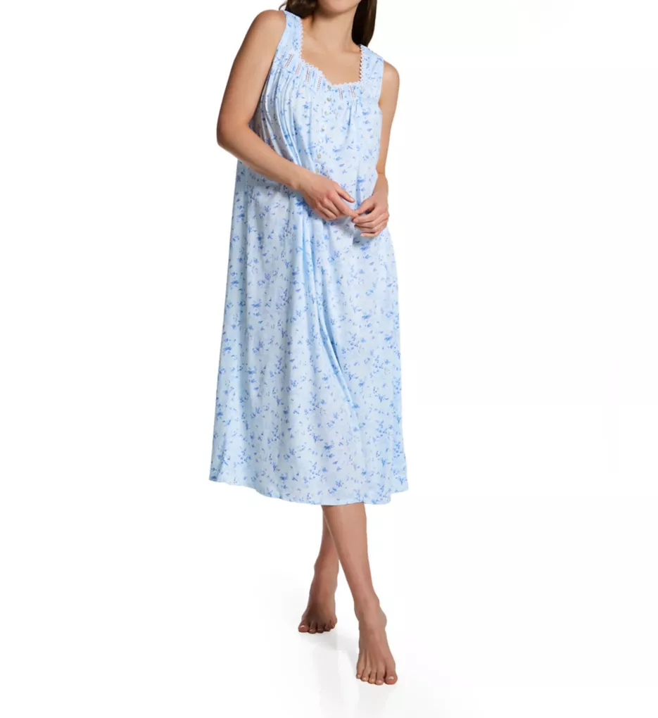 Eileen West 100% Cotton Blue Fields Long Nightgown 5426606 - Image 1