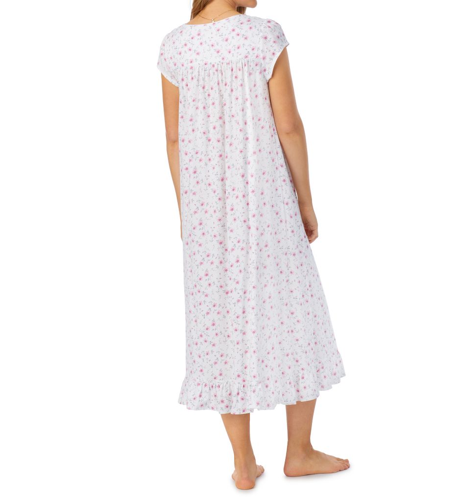 100% Cotton Jersey Knit Cap Sleeve Long Nightgown