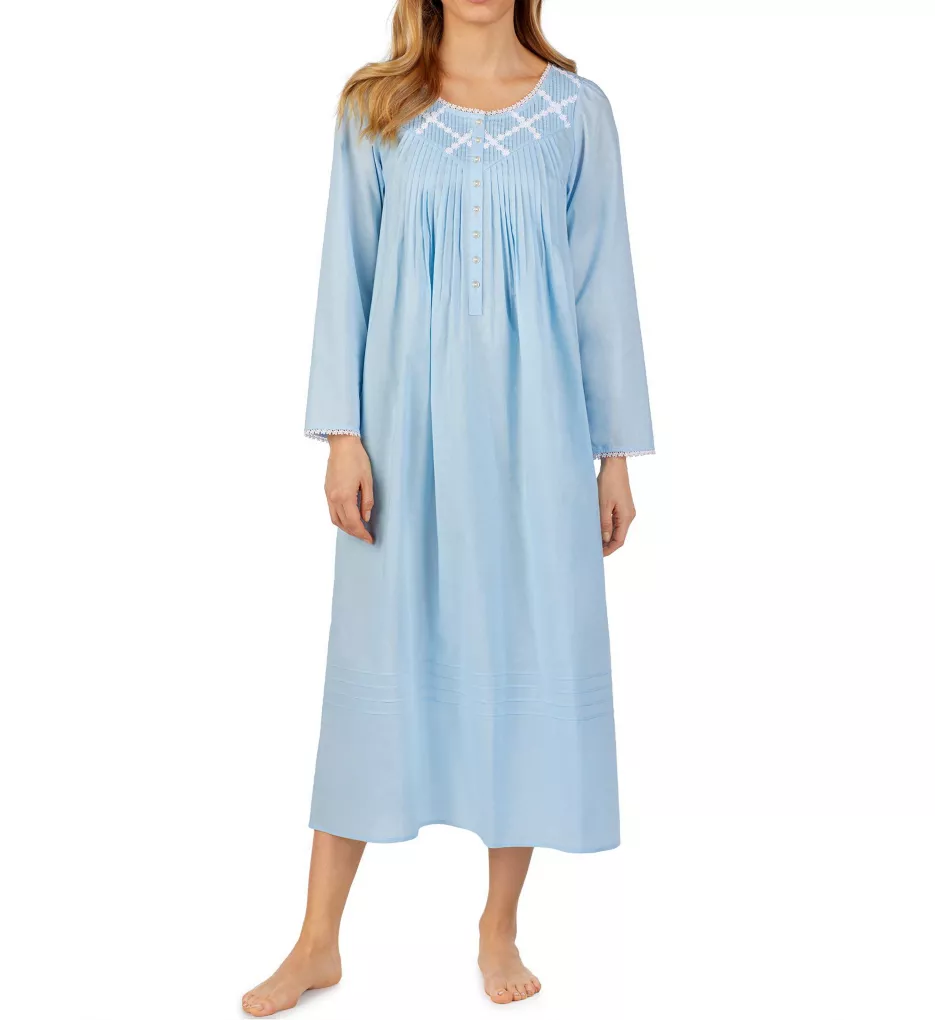 100% Cotton Long Sleeve Ballet Nightgown Blue S