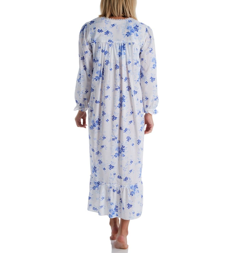 Blooming Floral Cotton Lawn Long Sleeve Nightgown