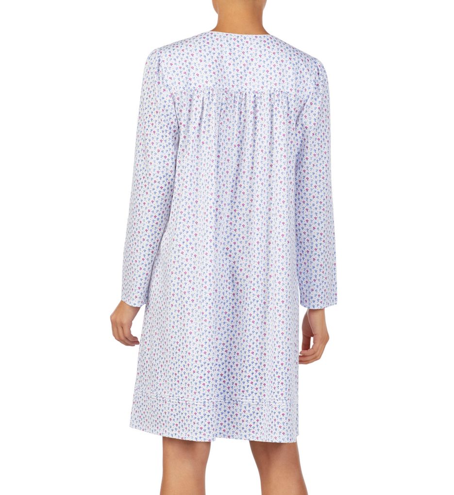 Cotton Jersey Knit Long Sleeve Nightgown-bs