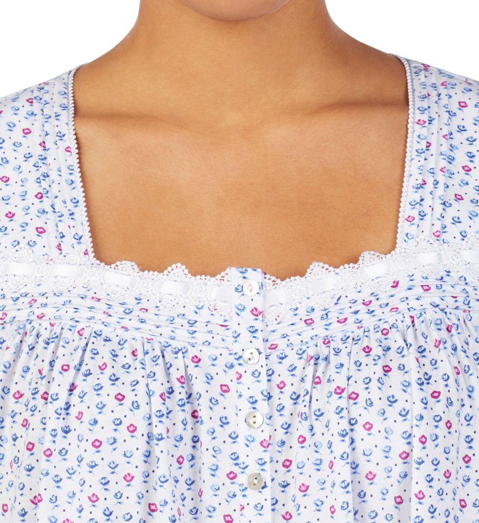 Cotton Jersey Knit Long Sleeve Nightgown-cs2