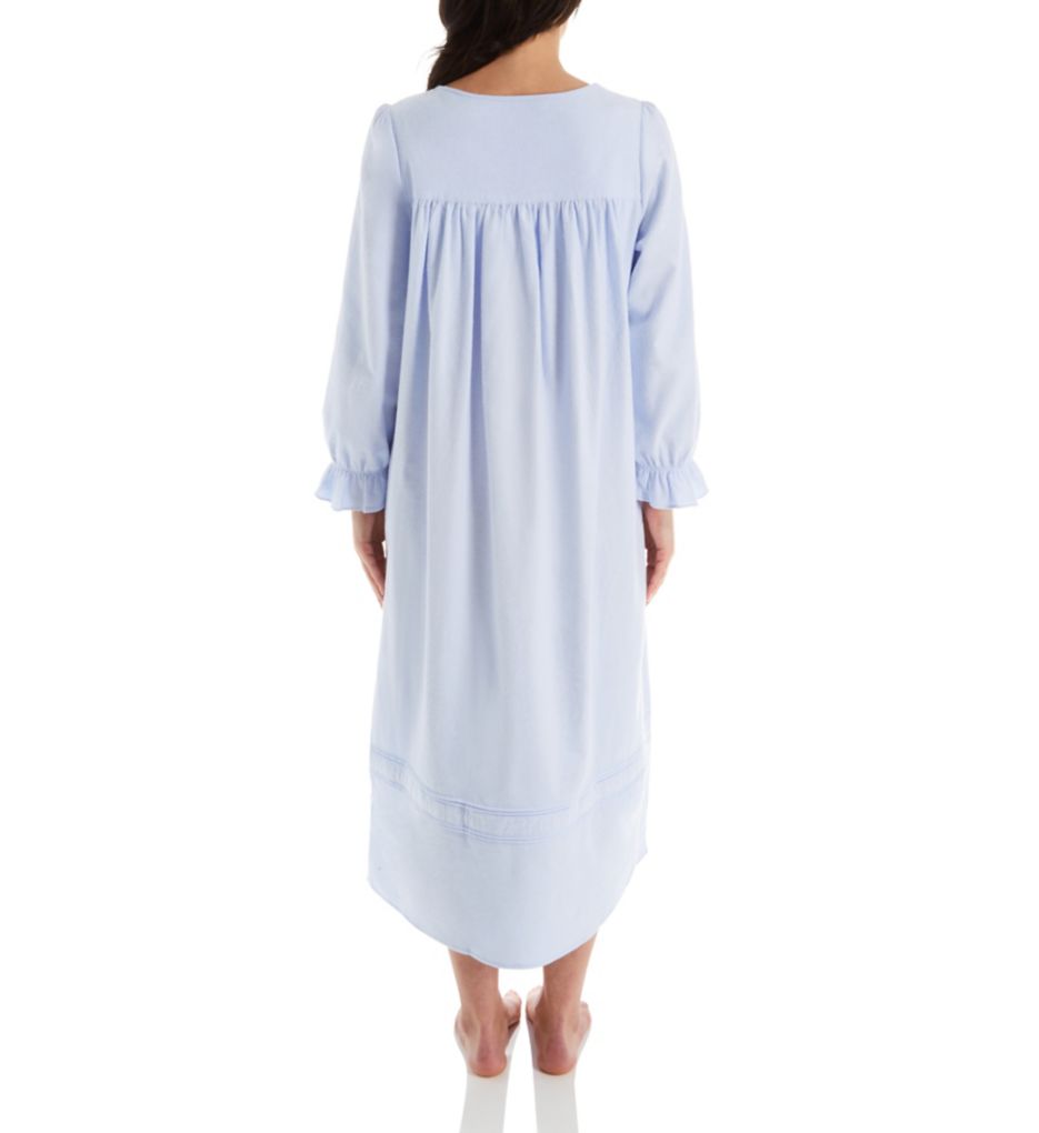 Embroidered Flannel Scroll Ballet Nightgown-bs