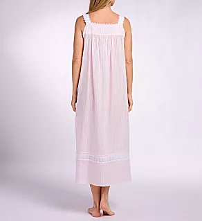 100% Cotton Sleeveless Stripe Ballet Gown Barely Blush XL