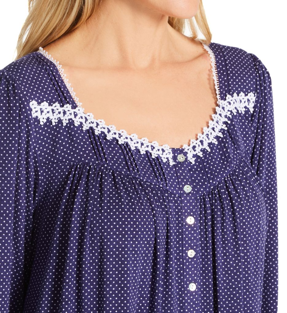 Modal Spandex Knit Waltz Long Sleeve Nightgown-cs1