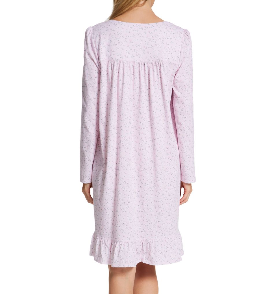100% Cotton Jersey Long Sleeve Short Nightgown-bs
