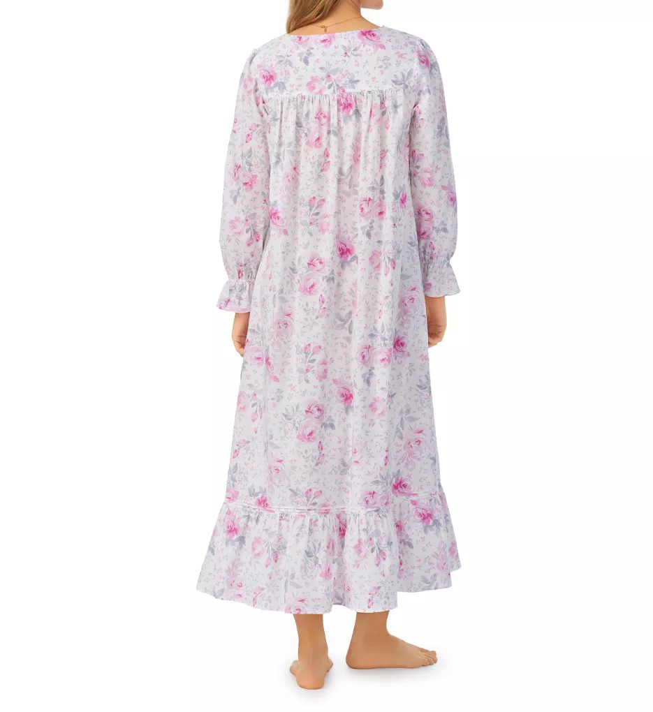 100% Cotton Lawn Long Sleeve Ballet Nightgown Rose Floral S