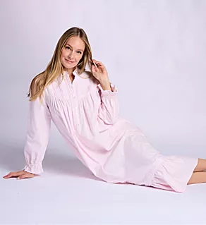 50 Long Sleeve Highneck Nightgown Light Antique Rose M