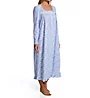 Eileen West 100% Cotton Jersey Knit Long Sleeve Long Nightgown Highlight Blooms L  - Image 1