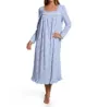 Eileen West 100% Cotton Jersey Knit Long Sleeve Long Nightgown 5826624