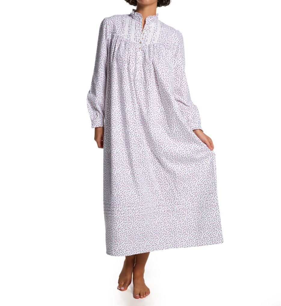 LA CERA Women's Long Sleeves Cotton Flannel Robe at  Women's Clothing  store