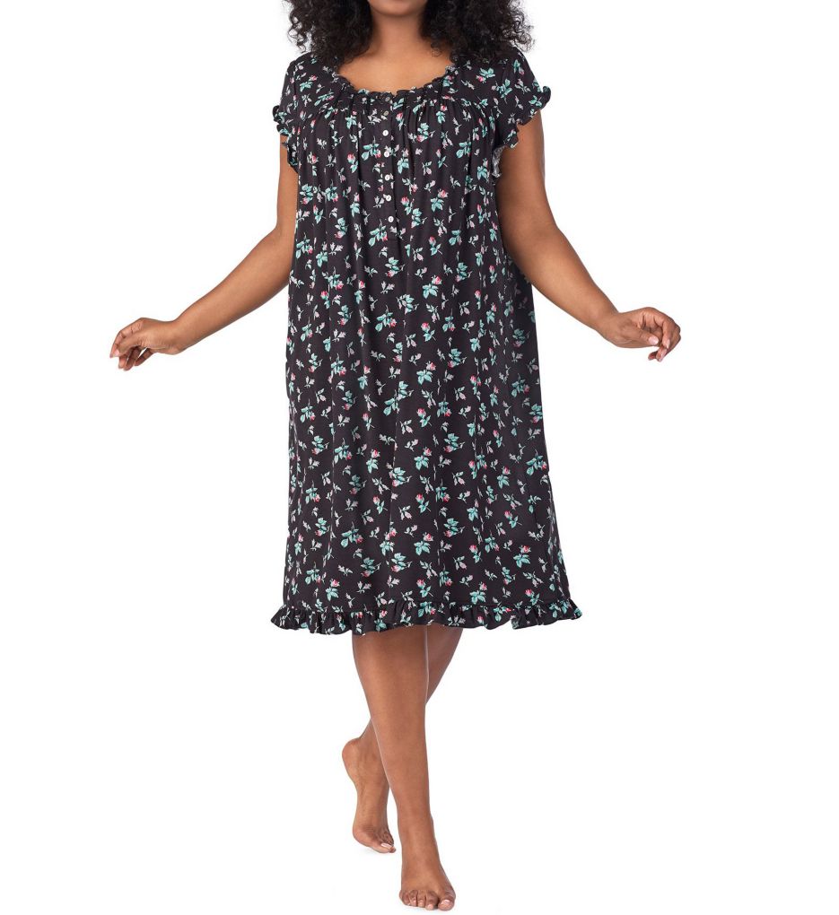 Rosebud Plus Size Modal Waltz Nightgown-fs