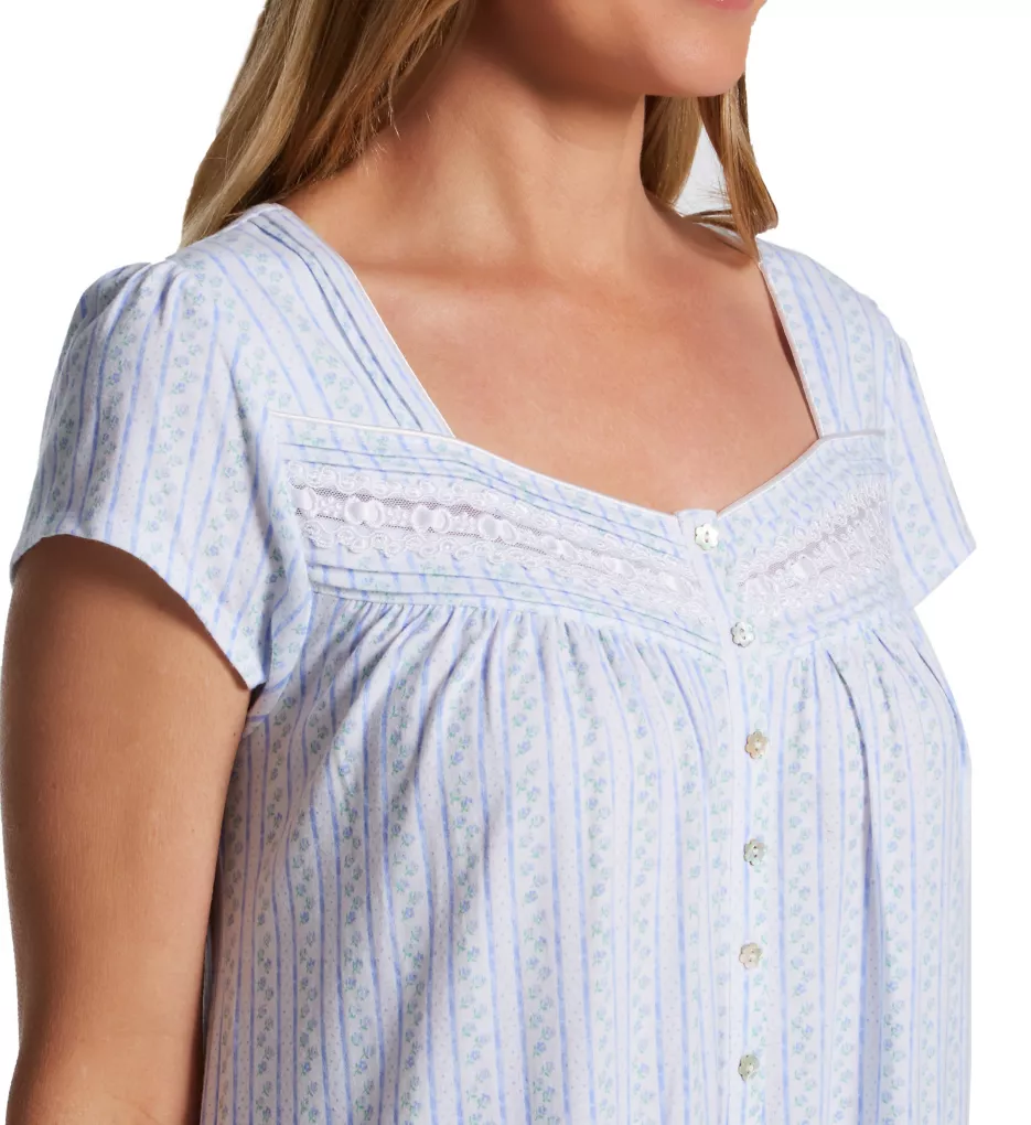 Eileen West 100% Cotton Jersey Knit 48 Cap Sleeve Long Gown E00010 - Image 3