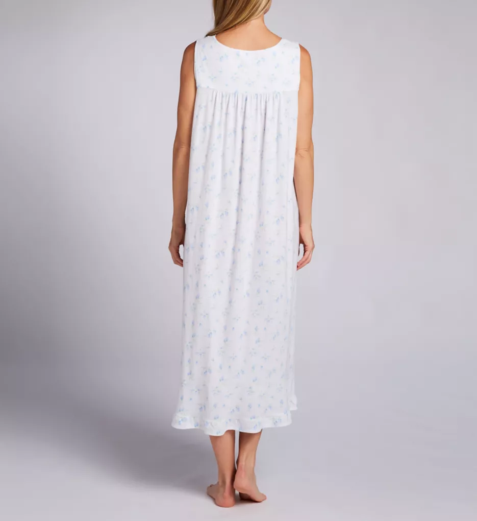 100% Cotton Jersey Knit Long Sleeveless Nightgown Mini Blue Bell S