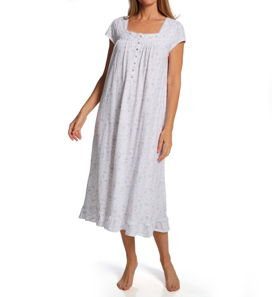 Eileen West 100% Cotton Jersey C/S Long Nightgown