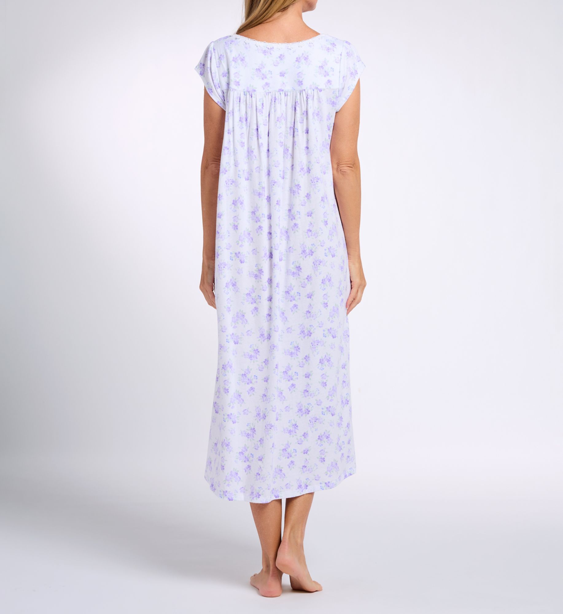 Eileen West 100% Cotton Jersey Knit 48 Long Nightgown E00158 - Image 2