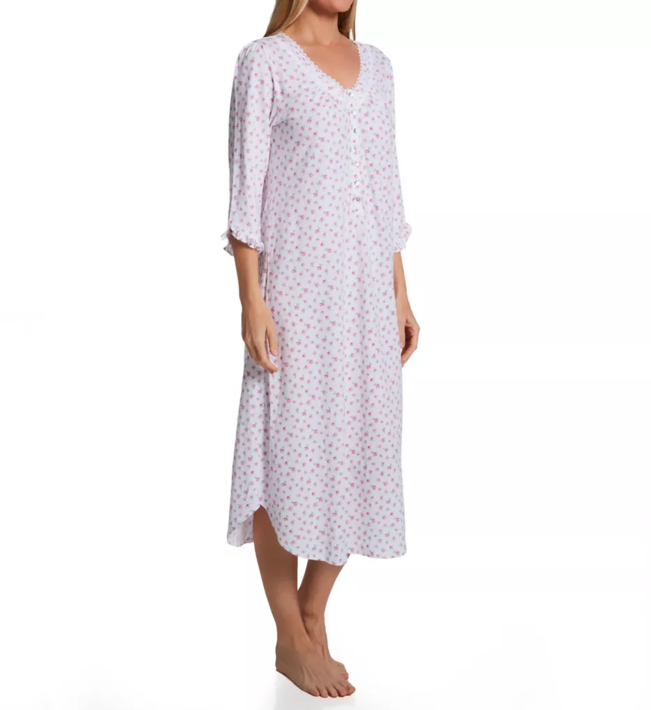Eileen West 100% Cotton Jersey Knit 48 3/4 Sleeve Nightgown E10006 - Image 1