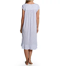 Cotton Modal Jersey 42 Cap Sleeve Waltz Nightgown Tonal Blue Floral S
