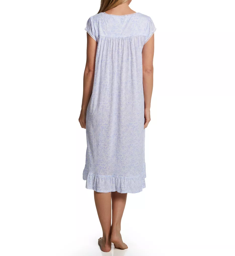 Cotton Modal Jersey 42 Cap Sleeve Waltz Nightgown Tonal Blue Floral S
