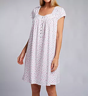 100% Cotton Jersey Knit 38 Short Gown Mini Rose XL