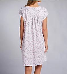 Plus Size 100% Cotton Jersey Knit 38 Short Gown Mini Rose 1X