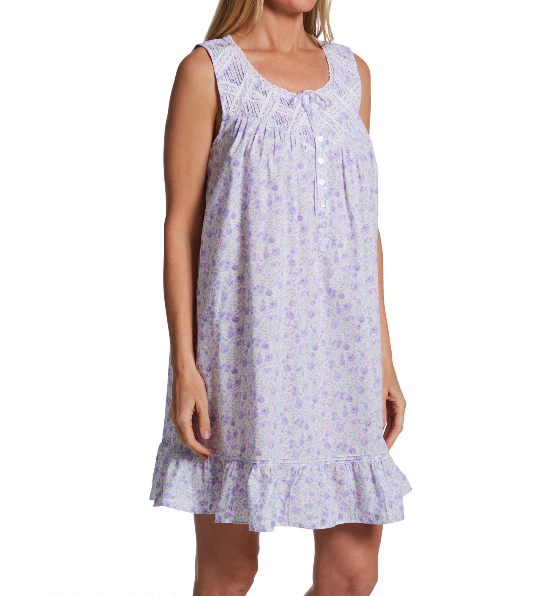 Eileen West 100% Cotton Lawn 36 Short Sleeveless Chemise E20011 - Image 1
