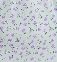 100% Cotton Jersey Knit 38 Cap Sleeve Short Gown Lavender Floral S