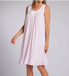 100% Cotton Jersey Knit Short Sleeveless Nightgown