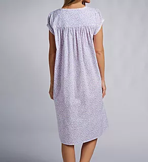 Cotton Lawn 42 Waltz Nightgown White Purple Tulip S