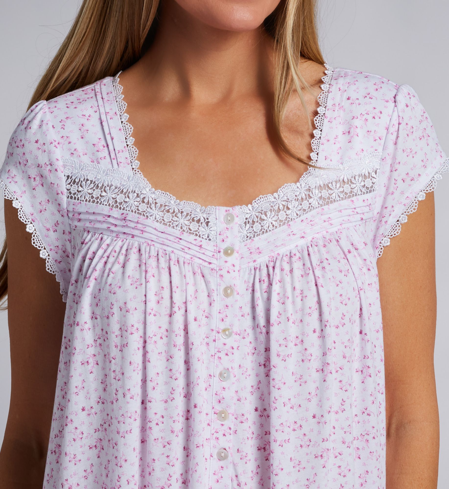 Eileen West Cotton Modal 42 Cap Sleeve Waltz Nightgown E30057 - Image 3