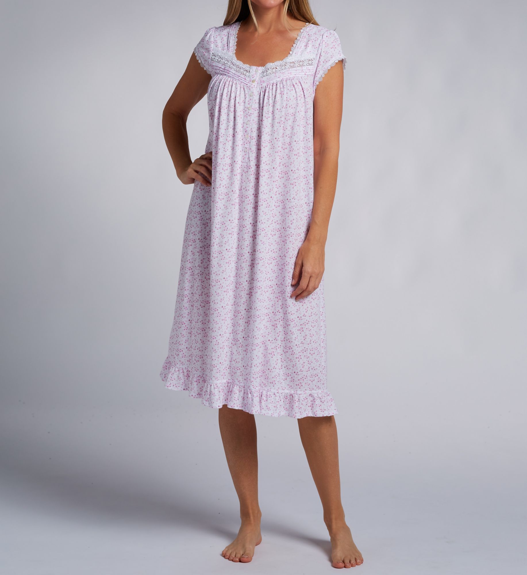 Eileen West Cotton Modal 42 Cap Sleeve Waltz Nightgown E30057 - Image 1
