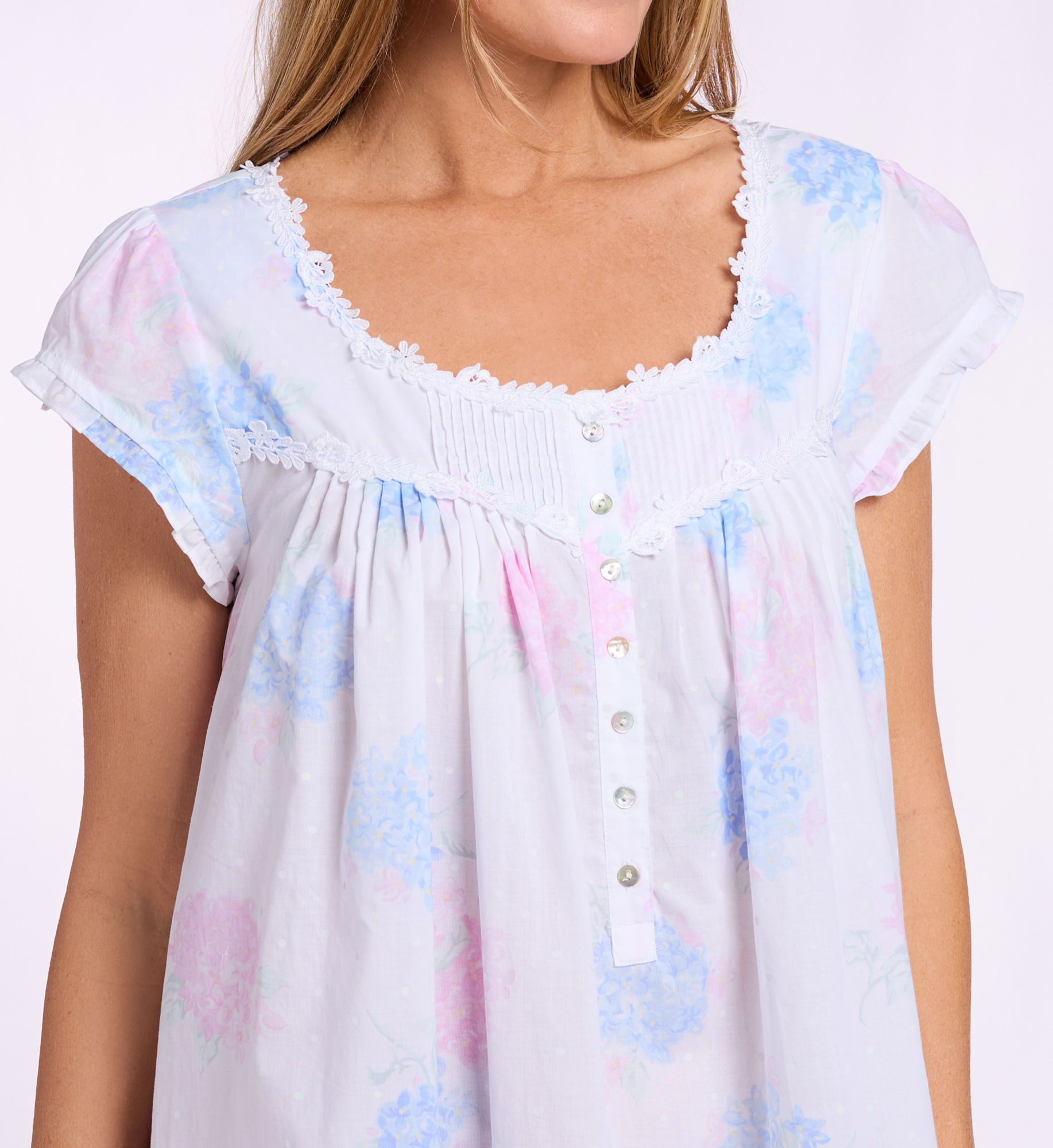 Eileen West 100% Cotton Woven Lawn 42 Cap Sleeve Gown E30135 - Image 3