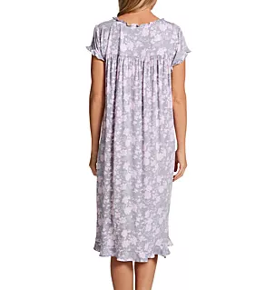 Floral Tencel Modal Waltz Cap Sleeve Gown