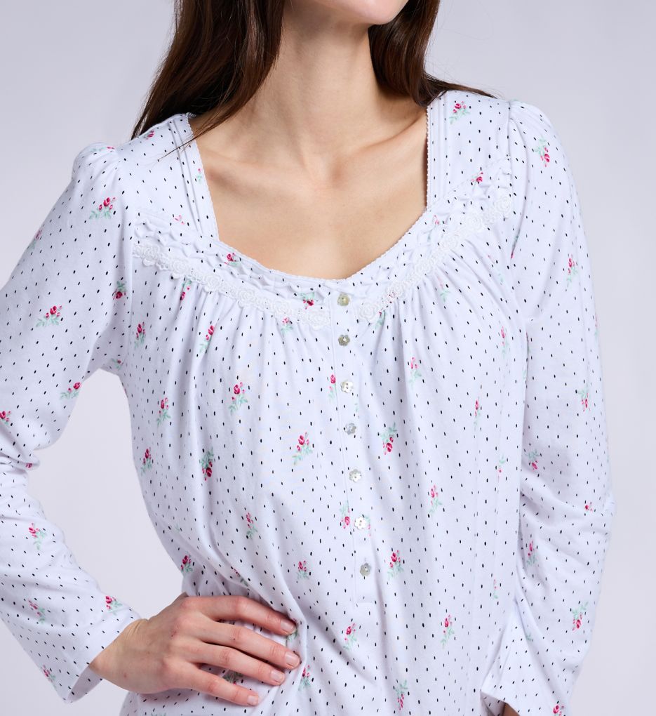 Eileen West 48 Cotton Knit Long Sleeve Ballet Nightgown E60112 - Image 3