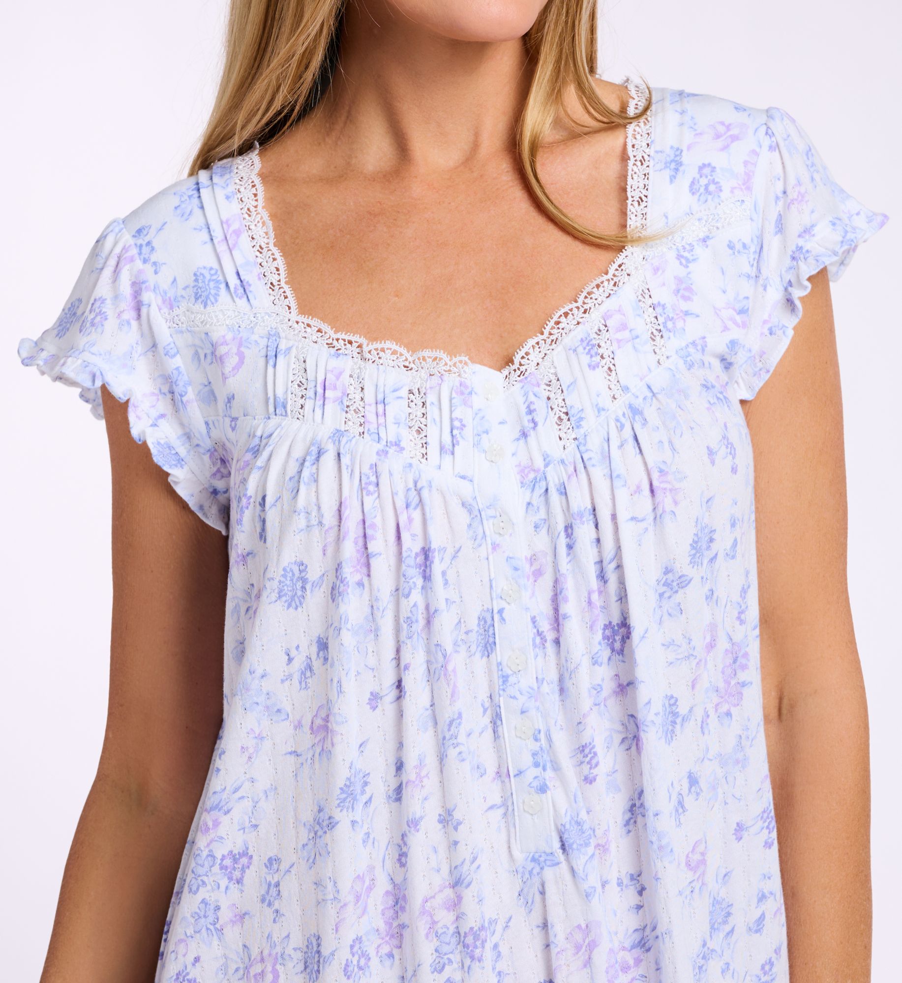 Eileen West Cotton Pointelle 42 Waltz Nightgown E60157 - Image 3