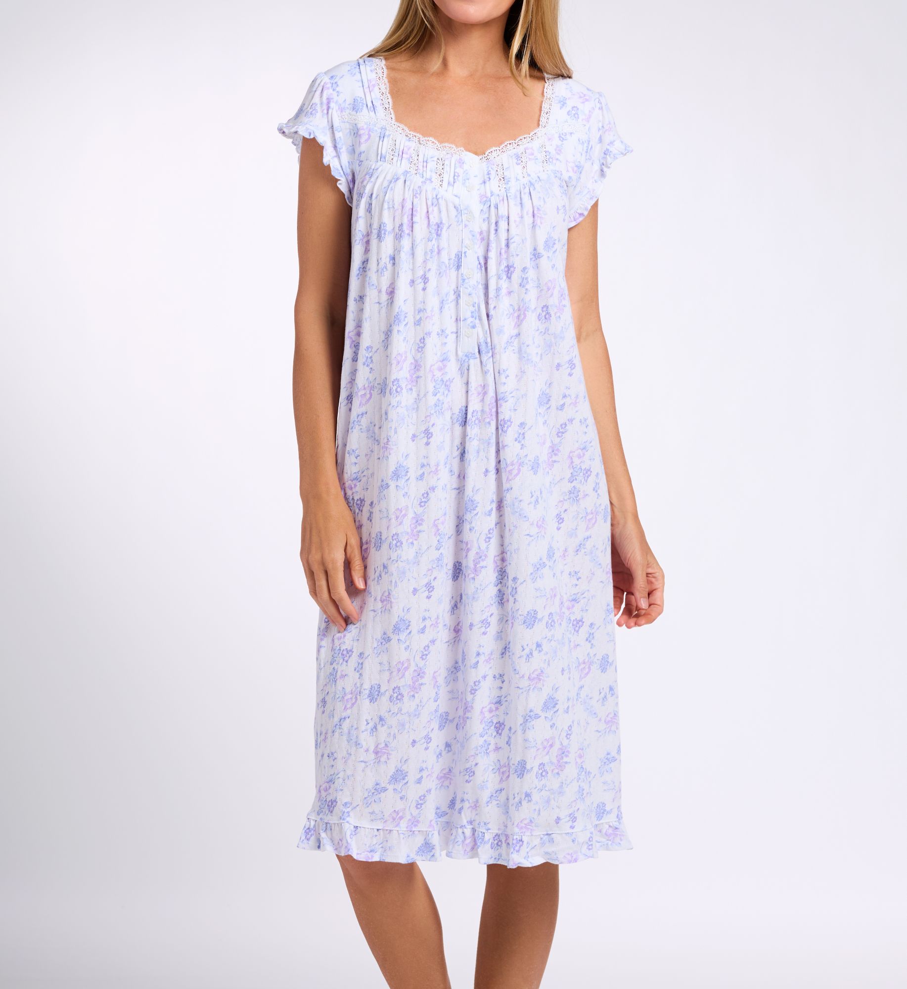 Eileen West Cotton Pointelle 42 Waltz Nightgown E60157 - Image 1
