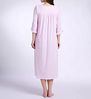 100% Cotton Jersey Knit 48 Gown Pink Grd Wild Blooms XL