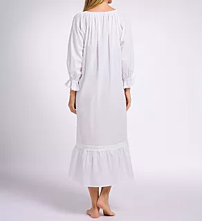 Cotton Woven Lawn 50 3/4 Sleeve Nightgown