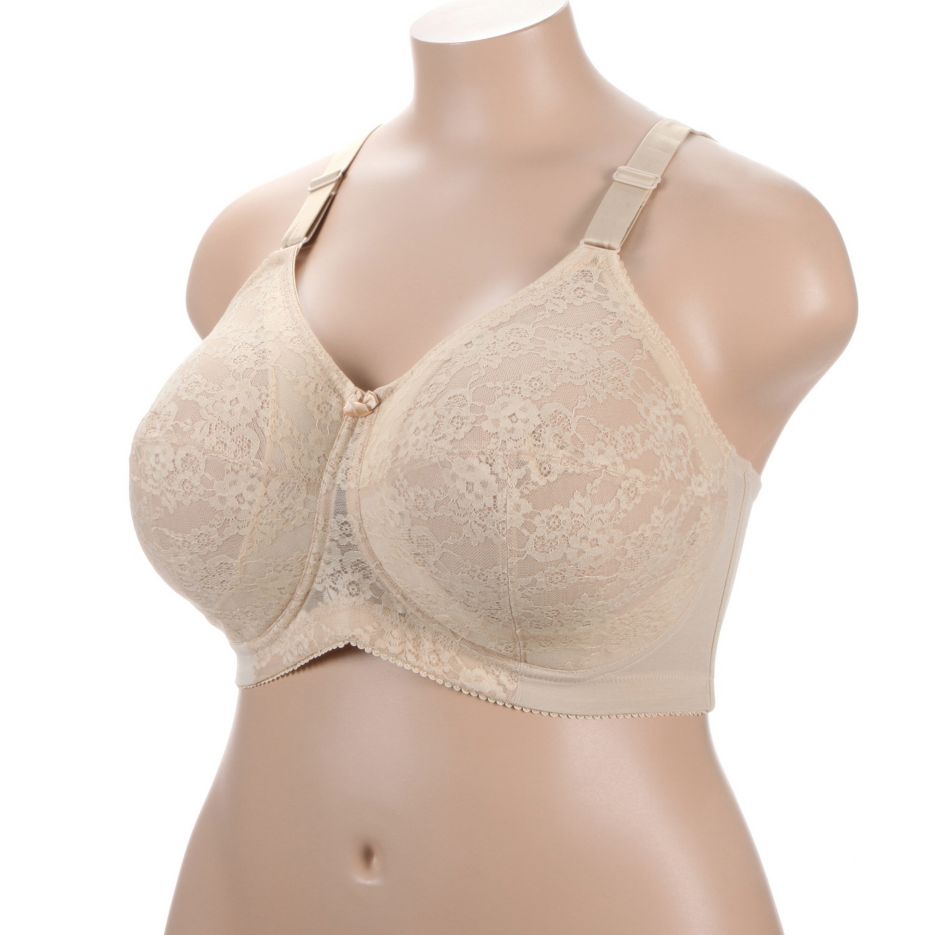 Women's Elila 1303 Lace Wireless Soft-cup Bra (Mocha 40G