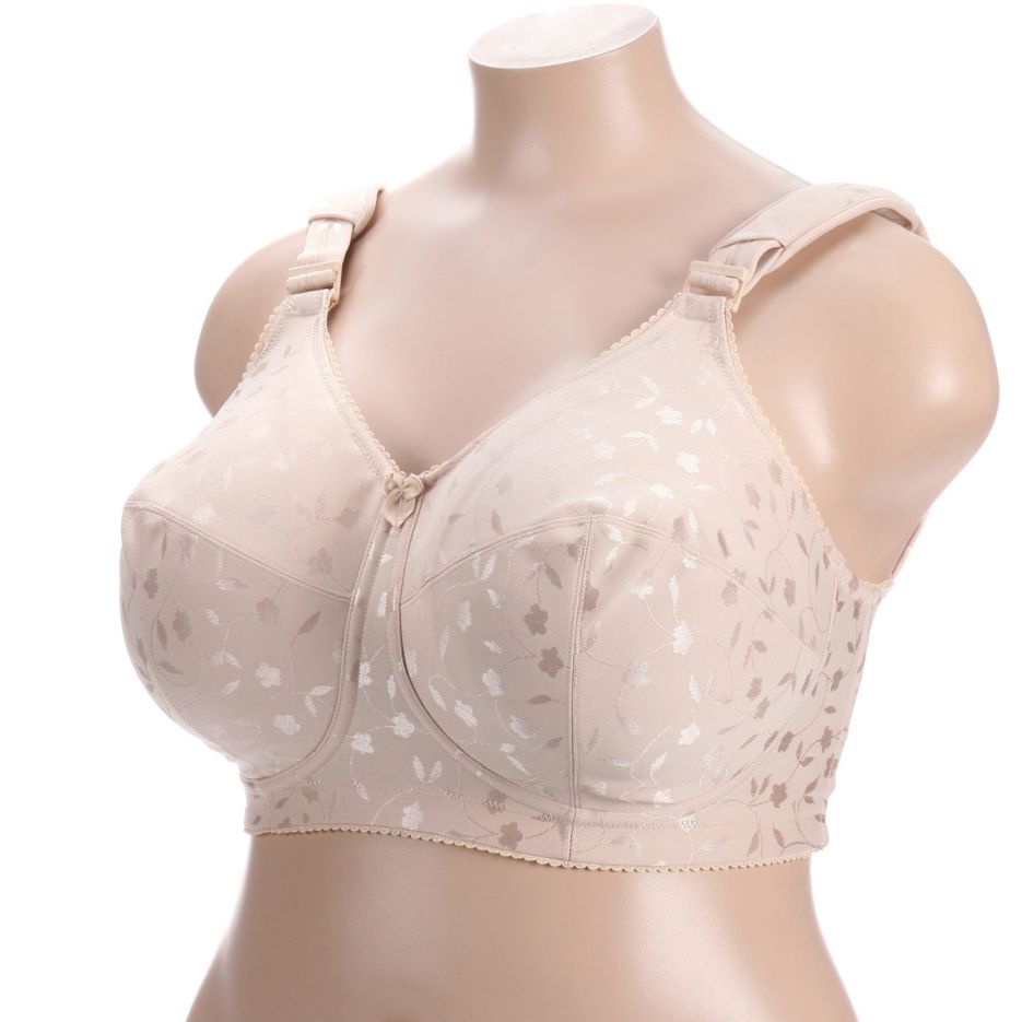 Elila Jacquard Softcup Bra With Cushioned Straps 1305 - Bramania