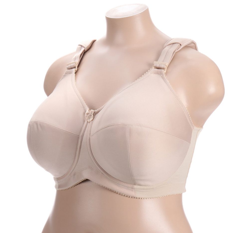 Elila 36G Nude Full Secure Coverage 3 Section Soft Cup Bra Style 1505 NWT