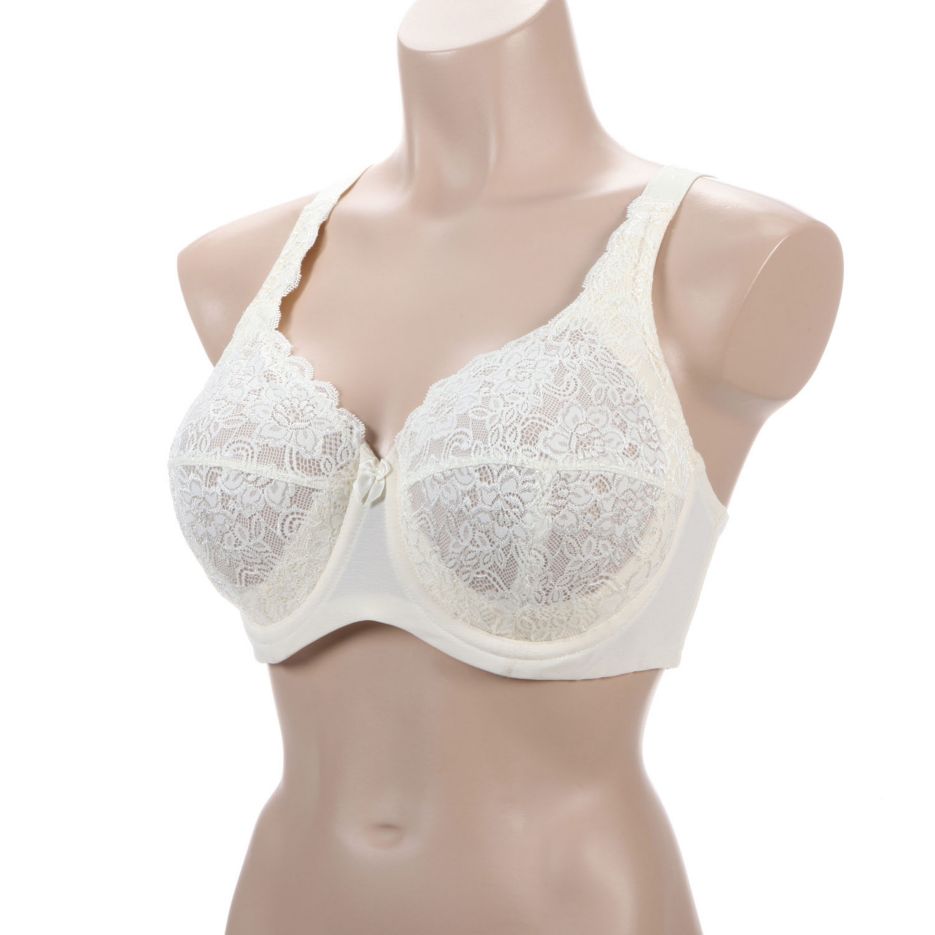 34H Adore Me Lace Overlay Full Coverage Underwire Bra, Light Peach