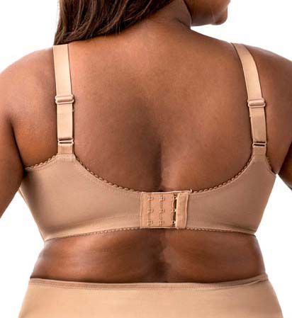 Elila Embroidered Microfiber Wireless Soft-cup Bra Mocha 40E  - Image 2