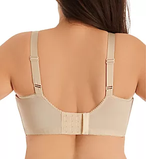 Embroidered Microfiber Wireless Soft-cup Bra Nude 42B