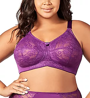 Lace Wireless Soft-cup Bra Aubergine 36C