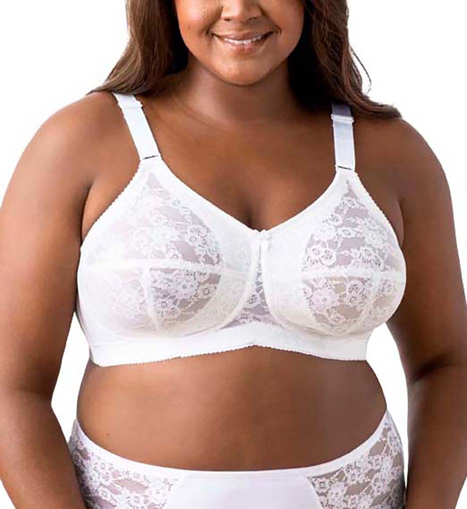 Elila (1794558) -- Elila 1303 Lace Wireless Soft-cup Bra (White 52K)