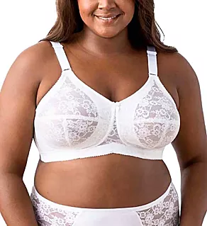 Lace Wireless Soft-cup Bra White 38D